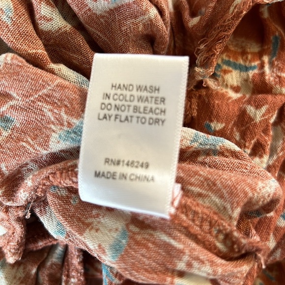 NWT Aakaa Floral Tie Waist Tassel Wide Leg Cropped Jumpsuit - S - Picture 15 of 16